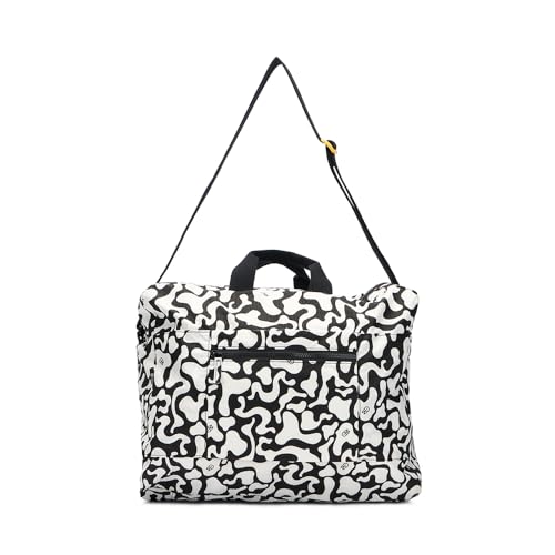 Mandarina Duck Revival Moire Duffle Borsone Grande in Tessuto Riciclato