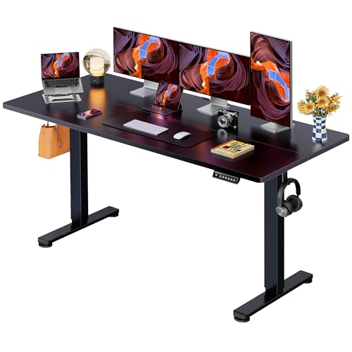 ErGear Scrivania Regolabile in Altezza Elettrica 160x80 cm Nero