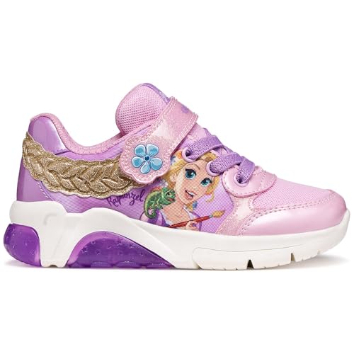 Geox J FADINLIGHT Girl B - Scarpe da Ginnastica, Navy/Fuchsia