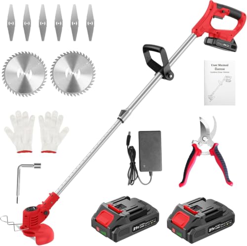 Bamse Decespugliatore a Batteria 21V con 2 Batterie 2,0Ah