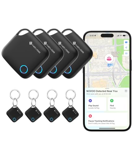 NOVOO Smart Tag 4 Pezzi per Apple Find My
