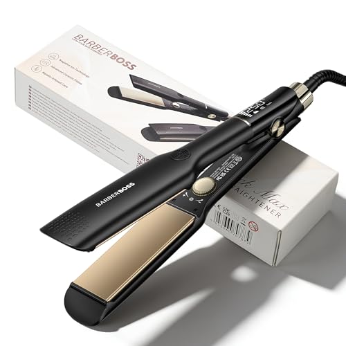 BarberBoss Piastra lisciante QR-8422 con piastre in ceramica mobili