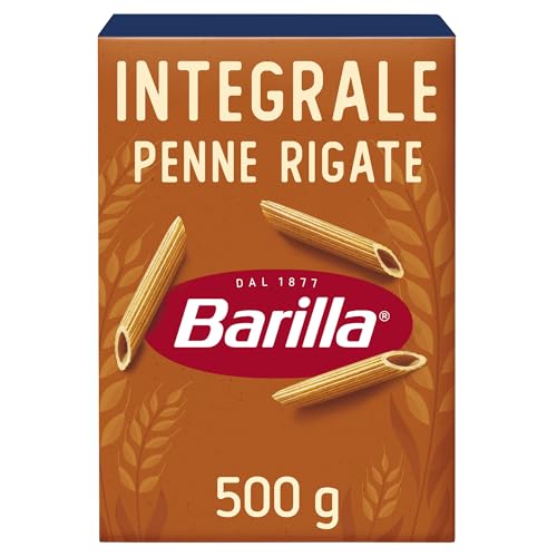 Barilla Pasta Penne Rigate Integrali, Pasta Corta di Semola Integrale di Grano Duro - 500 g