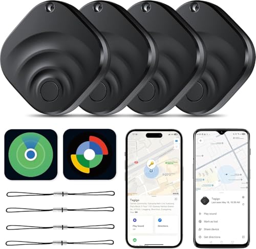 Tracker Tags Item Locator Bluetooth 4 pezzi nero