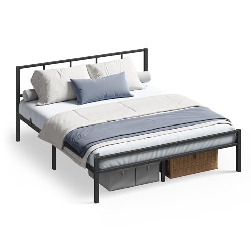 VASAGLE Struttura Letto Matrimoniale 160x200 cm in Metallo con Testiera