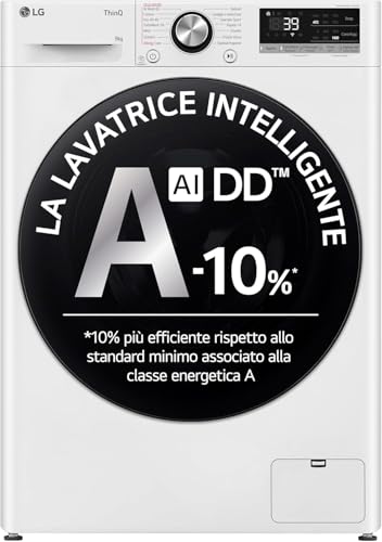 LG AI DD Serie R7, Lavatrice 9kg a Carica Frontale