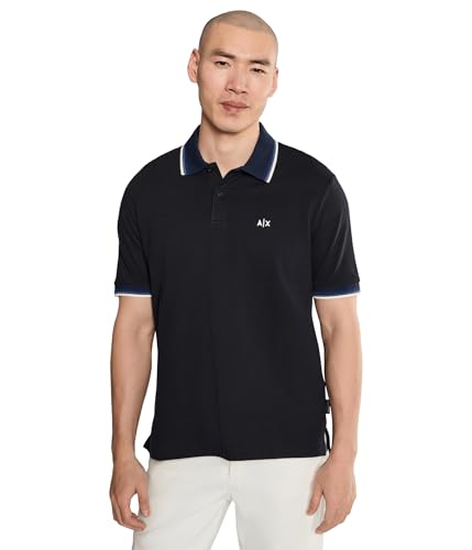 Armani Exchange 3D Embroidered Logo Multicolor Collar Polo