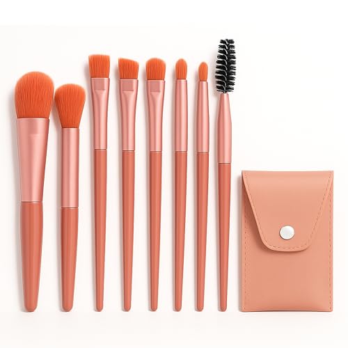Set Pennelli Trucco Compatti 8 Pezzi con Astuccio