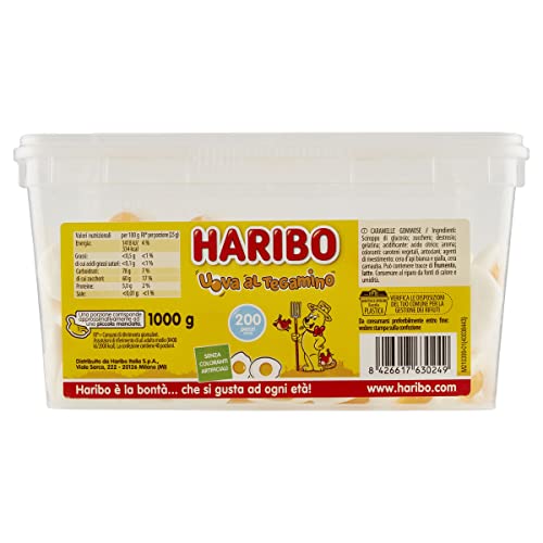 Haribo Uova al Tegamino Caramelle Gommose Gusto Frutta, 200 Pezzi