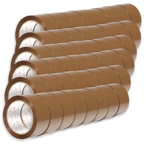 OFITURIA Nastro Adesivo per Imballaggio Marrone 38mmx120m, 48 Rotoli