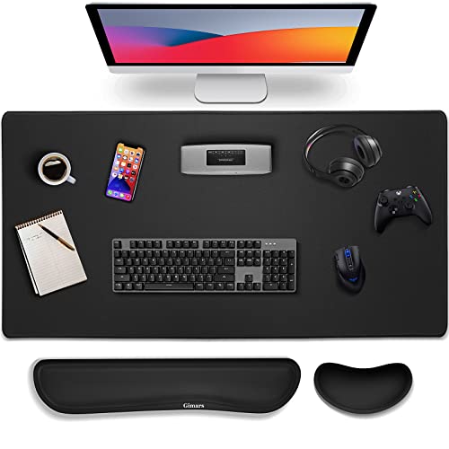 Gimars Tappetino Mouse XXL con Poggiapolsi per Tastiera e Mouse