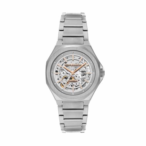 Armani Exchange Orologio Analogico Automatico Donna con Cinturino in Acciaio
