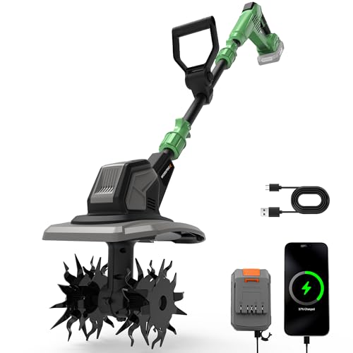 WORKPROX Motozappa Elettrica Senza Fili 20V, Lavoro 20x20 cm, Batteria 4,0 Ah
