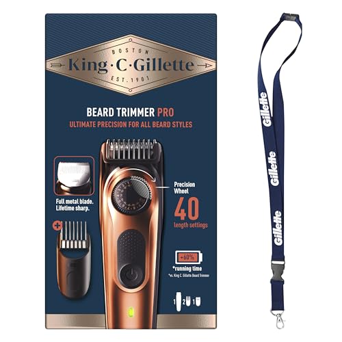 King C. Gillette Rasoio Elettrico Barba Pro con Selettore di Precisione