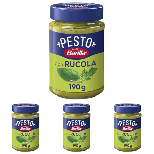Barilla Pesto Basilico e Rucola, Sugo Pronto 190g (Confezione da 4)