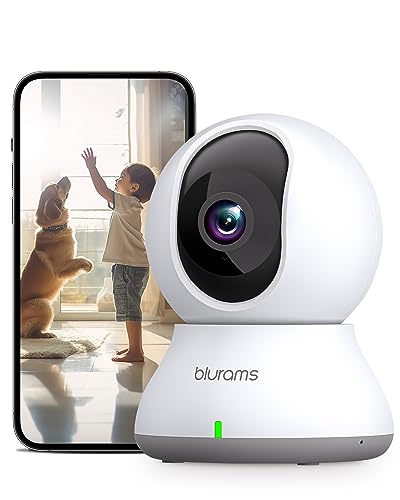 blurams Telecamera Wi-Fi Videocamera a 360°,Visione Notturna, Tracciamento del Bidirezionale Compatibile con
