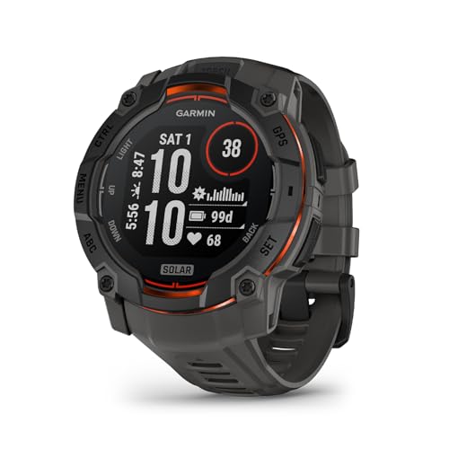Garmin Instinct 3 50mm SOLAR Smartwatch GPS Multi-band Torcia LED Black