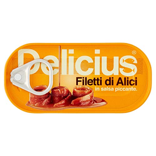 Delicius Filetti di Alici in Salsa Piccante, 50g