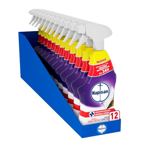 Napisan Sgrassatore Igienizzante Universale Superfici, Confezione da 12 c 740 ml