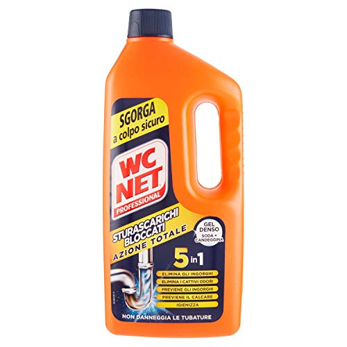 Wc Net Sturascarichi 5 Azioni in 1 Disgorgante Gel Professionale 1000 ml