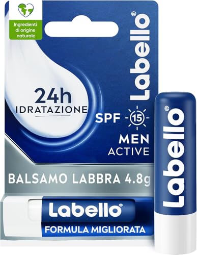 Labello Active For Men Burrocacao Labbra SPF15, 4.8g