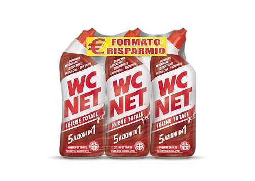 Wc Net Gel per Sanitari e Superfici, Igiene Totale, 700 ml (3 Confezioni)