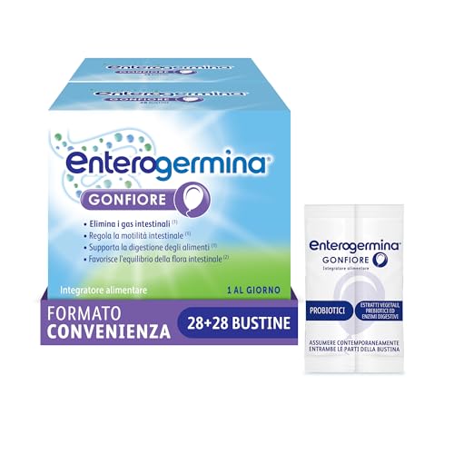 Enterogermina Gonfiore Probiotici Prebiotici 56 Bustine Gusto Pesca