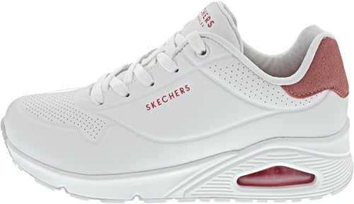Skechers Uno, Sneaker Donna, White Durabuck
