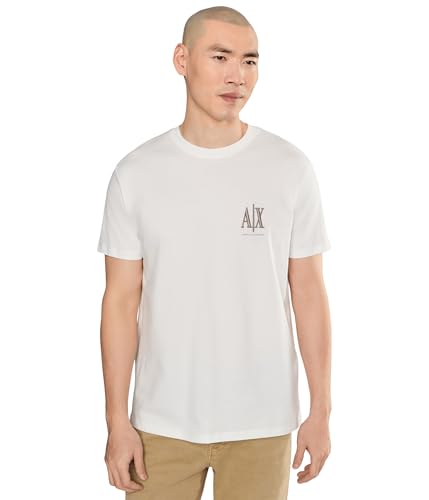 Armani Exchange Maglietta da Uomo, a Maniche Corte, con Logo Monogram, Colore