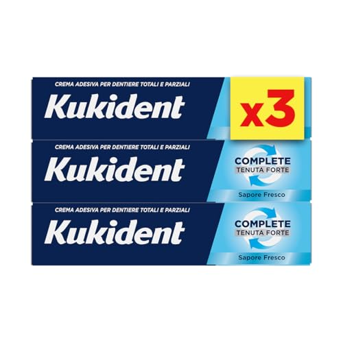 Kukident Complete Crema Adesiva Tenuta Forte, 3x35g