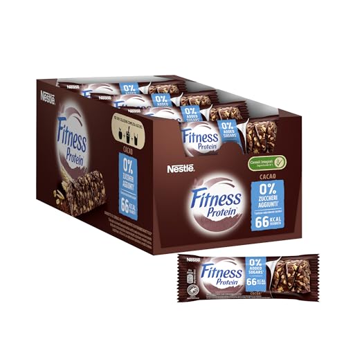 FITNESS Protein Barrette al Cacao con Cereali Integrali, 24x20g