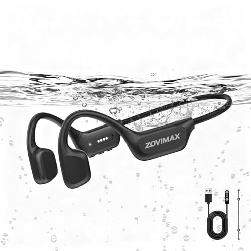 ZOVIMAX Cuffie a Conduzione Ossea Nuoto IP68 Bluetooth 6.0 MP3 8 GB