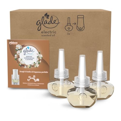 Glade Liquido Elettrico Profumatore Gelsomino e Sandalo di Bali, 3 Ricariche