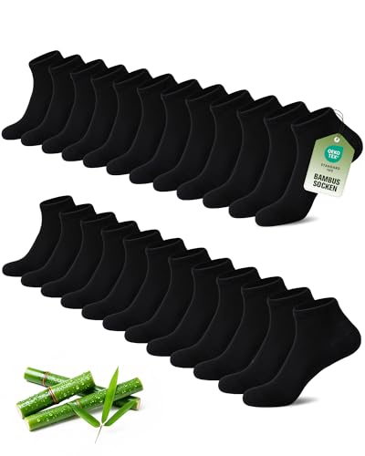 SukModen 12 Paia Calzini Corti in Bambù Anti-Odor Uomo Donna