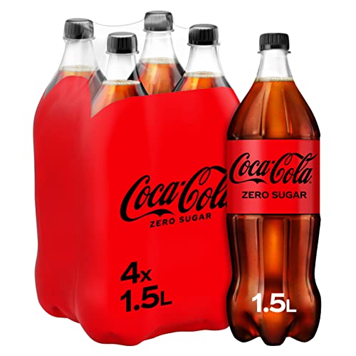 Coca-Cola Zero Zuccheri Zero Calorie, 4 Bottiglie da 1,5 L