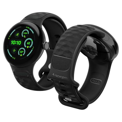 Spigen Parallax Cinturino TPU per Google Pixel Watch 4/3 45mm Nero Opaco