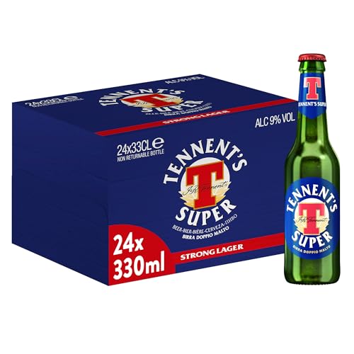 Tennent's Super Birra Strong Lager, Pacco da 24 x 330 ml