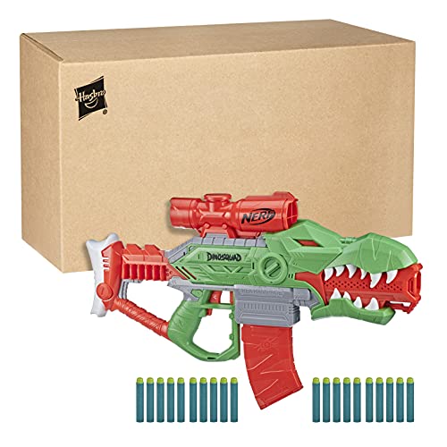 Nerf DinoSquad Rex-Rampage Blaster Motorizzato con 20 Freccette