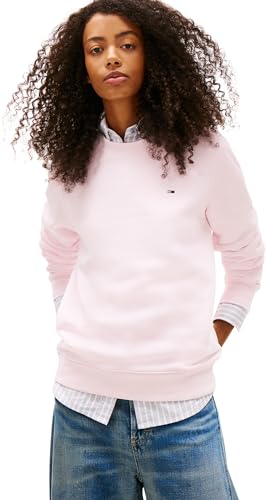 Tommy Jeans Tjw Reg S Flag Crew Dw0Dw19959, Felpa Pullover, Donna