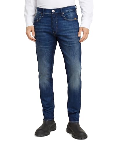 G-STAR 3301 Slim Jeans Uomo Worker Blue Faded