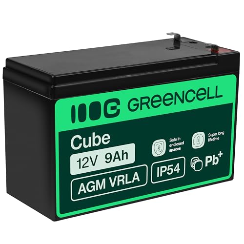 Green Cell Batteria AGM 12V 9Ah ricaricabile