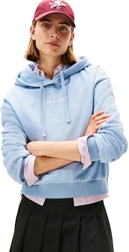 Tommy Hilfiger Donna Felpa Classic Script Fleece con Cappuccio