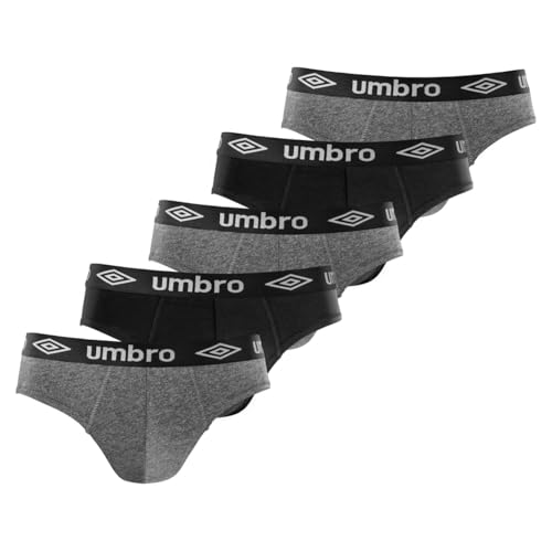 UMBRO Slip Uomo Cotone 100%, Set da 5