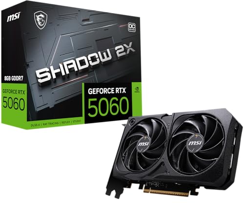 MSI NVIDIA GeForce RTX 5060 8G Shadow 2X OC Scheda Grafica Gaming GDDR7