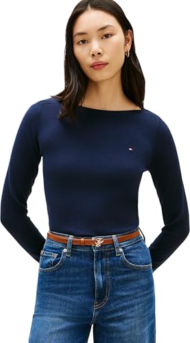 Tommy Hilfiger Donna Pullover in Maglia Dark Night Navy