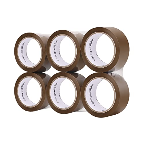 Amazon Basics Nastro adesivo per imballaggio, 6 rotoli