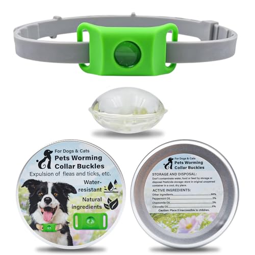 Aquality Pets Collare Antiparassitario Naturale, Collare Antiparassitario Per Cani, Adatto a Più Razze Di Animali Domestici, Gatti e Cani Universali