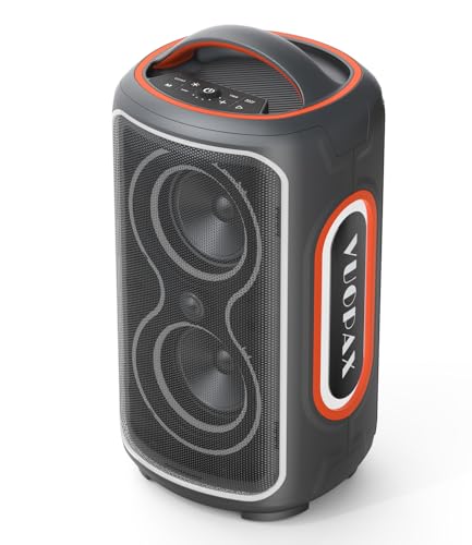 VUOPAX Cassa Bluetooth Potente Portatile, 200W Peak Party Speaker Bluetooth Grande, Rinforzo dei bassi, 24H, BT5.4, Luci LED, TWS/USB/TF/AUX/MIC, Altoparlante Bluetooth per Party, Campeggio