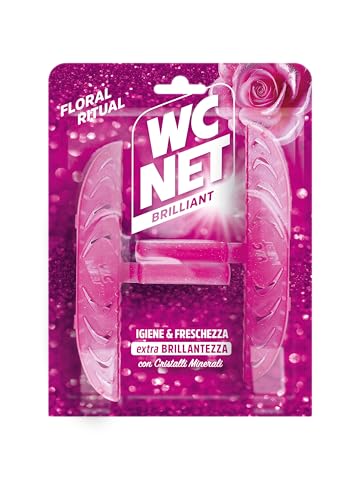 Wc Net Brilliant Floral Ritual Detergente Igienizzante Solido Wc, 2 Pezzi