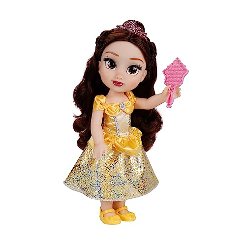 Bambola Disney Princess Belle 38 cm con abito glitterato e tiara